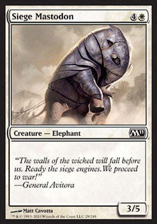 Siege Mastodon (Magic 2011 Core Set) Light Play