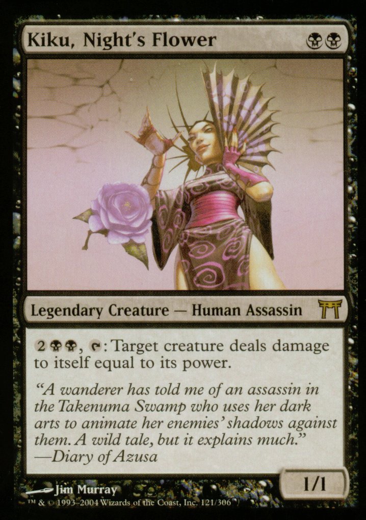 Kiku, Night's Flower (Champions of Kamigawa) Heavy Play