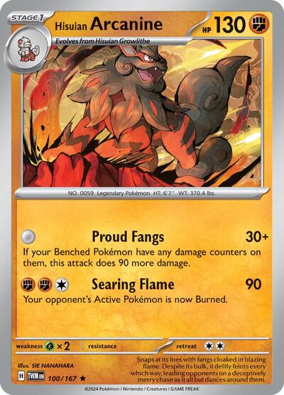 Hisuian Arcanine (SV06: Twilight Masquerade) Light Play Holofoil