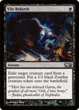 Vile Rebirth (Magic 2013 Core Set) Light Play Foil