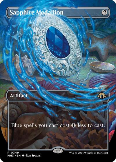 Sapphire Medallion (Borderless) (Modern Horizons 3) Light Play