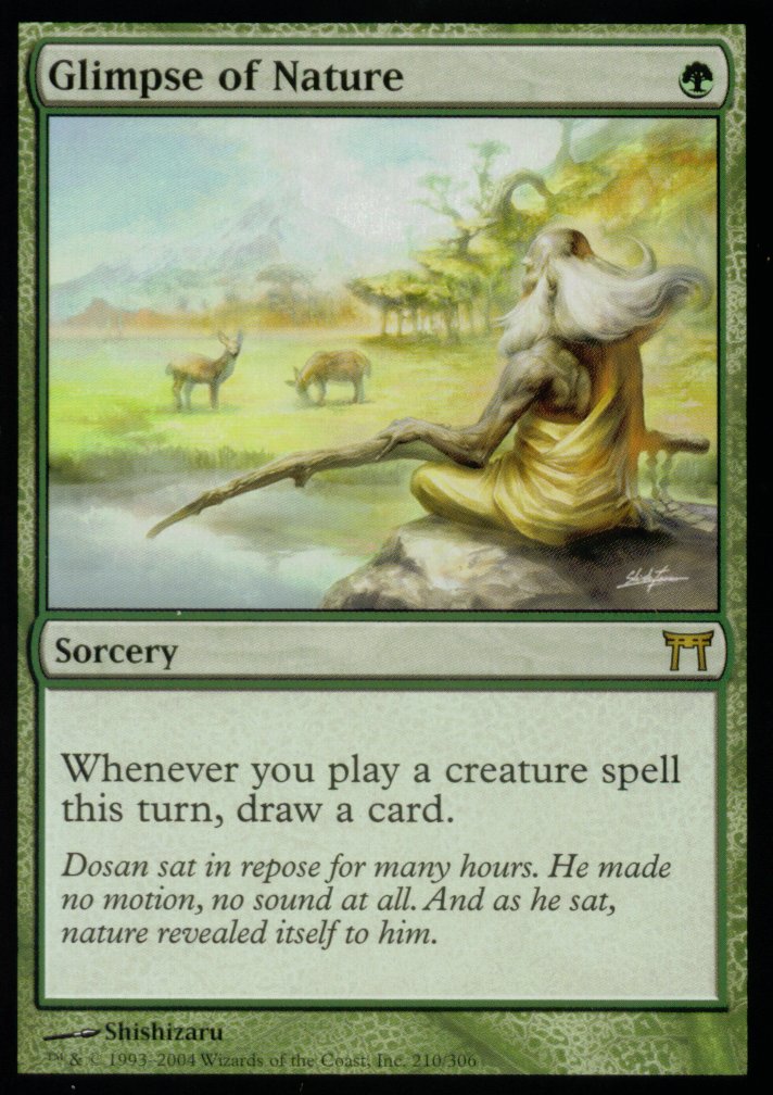 Glimpse of Nature (Champions of Kamigawa) Damaged / Poor
