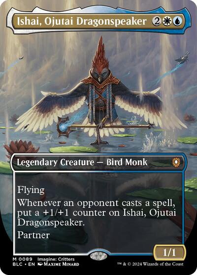 Ishai, Ojutai Dragonspeaker (Borderless) (Commander: Bloomburrow) Light Play Foil