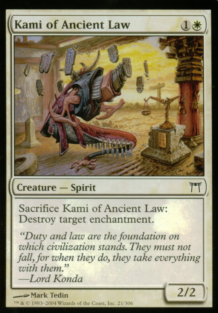 Kami of Ancient Law (Champions of Kamigawa) Light Play