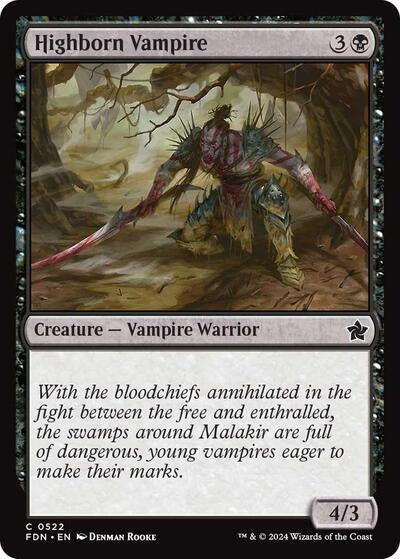 Highborn Vampire (Foundations) Light Play
