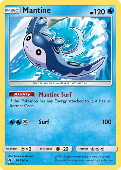 Mantine (SM - Lost Thunder) Light Play