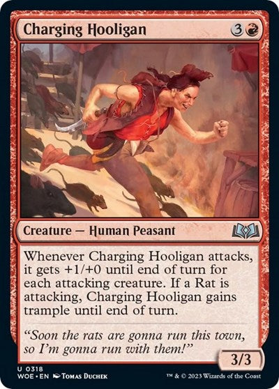 Charging Hooligan (Wilds of Eldraine) Light Play Foil
