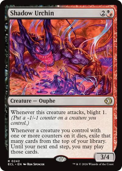 Shadow Urchin (Lorwyn Eclipsed) Light Play Foil