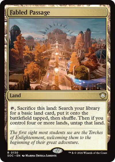 Fabled Passage (Commander: Secrets of Strixhaven) Light Play