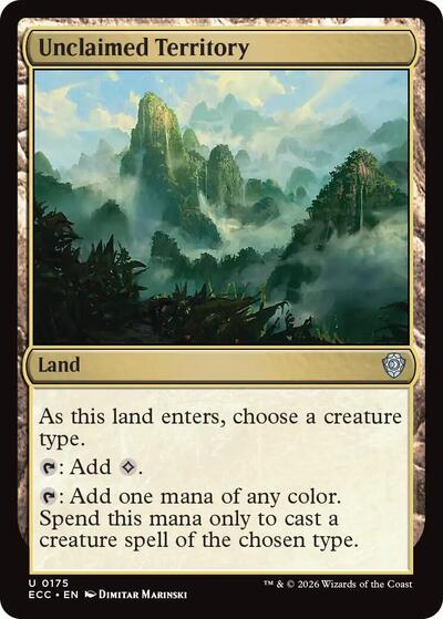 Unclaimed Territory (Commander: Lorwyn Eclipsed) Light Play
