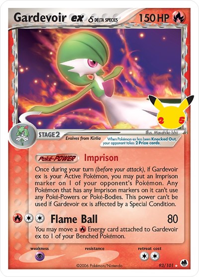 Gardevoir ex (Delta Species) (Celebrations: Classic Collection) Light Play Holofoil