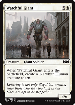 Watchful Giant (Ravnica Allegiance) Light Play