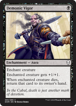 Demonic Vigor (Dominaria) Light Play