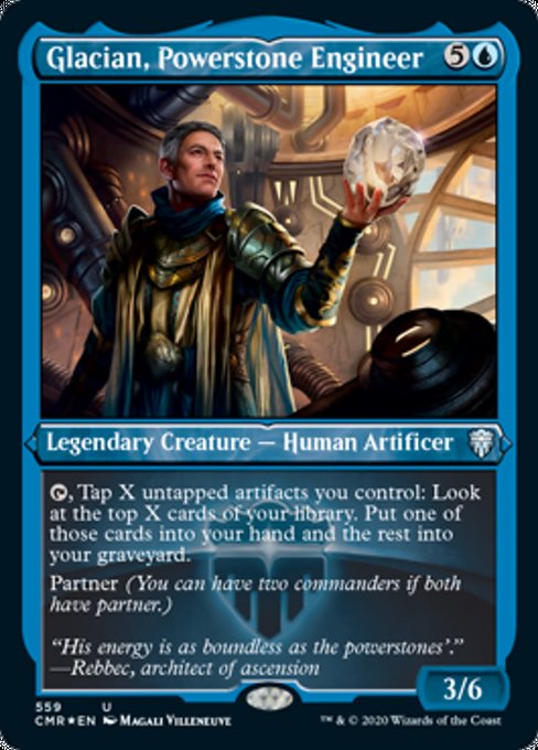 Glacian, Powerstone Engineer (Foil Etched) (Commander Legends) Light Play Foil