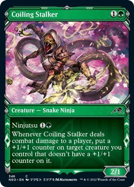 Coiling Stalker (Showcase) (Kamigawa: Neon Dynasty) Medium Play