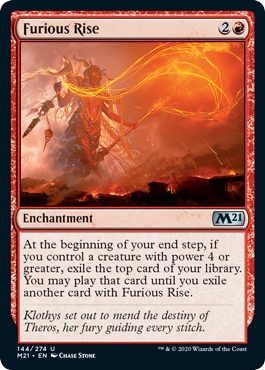 Furious Rise (Magic 2021 Core Set) Light Play