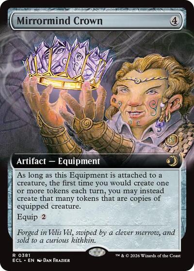 Mirrormind Crown (Extended Art) (Lorwyn Eclipsed) Light Play Foil