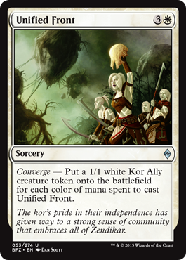 Unified Front (Battle for Zendikar) Light Play