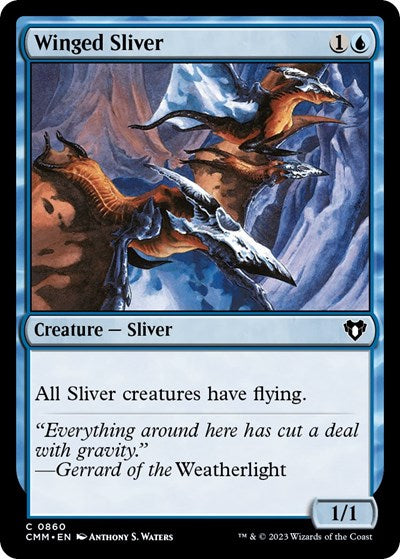 Winged Sliver (Commander Masters) Light Play