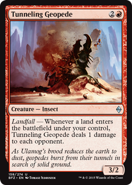 Tunneling Geopede (Battle for Zendikar) Medium Play