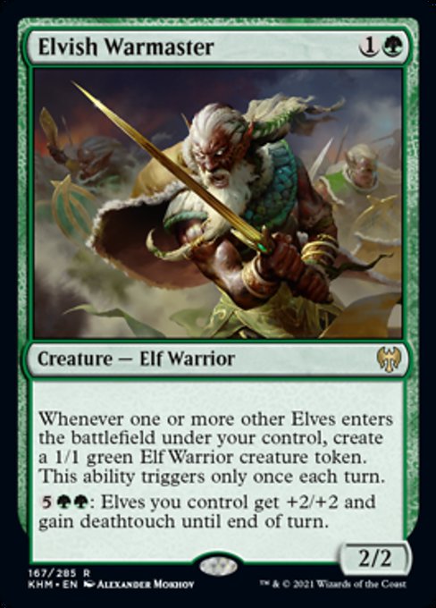 Elvish Warmaster (Kaldheim) Light Play