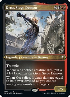 Orca, Siege Demon (Foil Etched) (Commander: Dominaria United) Light Play Foil