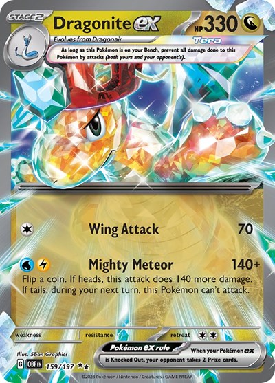 Dragonite ex (Scarlet and Violet: Obsidian Flames) Near Mint Holofoil
