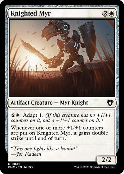 Knighted Myr (Commander Masters) Light Play