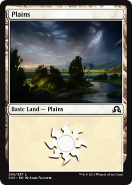 Plains (284) (Shadows Over Innistrad) Light Play