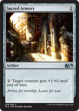 Sacred Armory (Magic 2015 Core Set) Light Play Foil