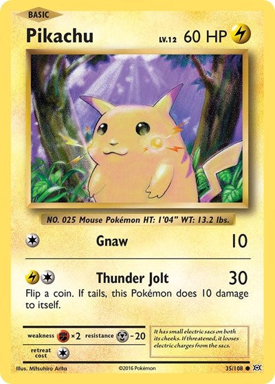Pikachu (XY - Evolutions) Light Play