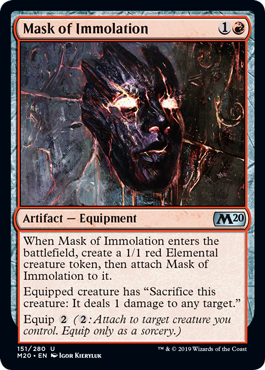 Mask of Immolation (Magic 2020 Core Set) Light Play