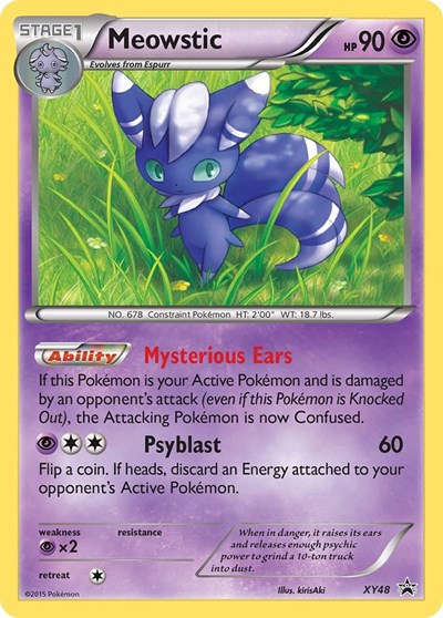 Meowstic - XY48 (XY Promos) Heavy Play Holofoil