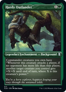 Hardy Outlander (Etched Foil) (Commander Legends: Battle for Baldur's Gate) Light Play Foil