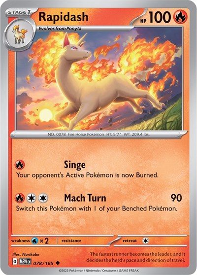 Rapidash (Scarlet and Violet: 151) Light Play