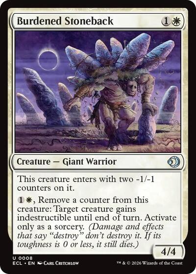 Burdened Stoneback (Lorwyn Eclipsed) Light Play