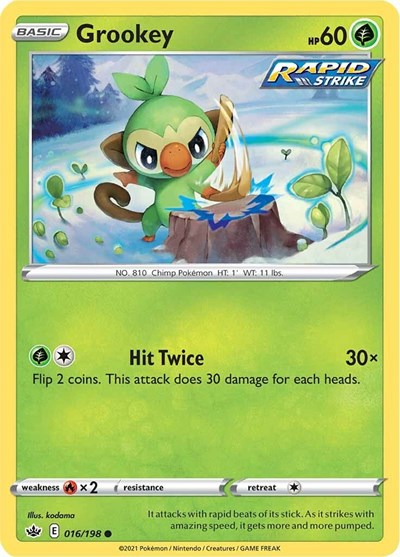 Grookey (SWSH06: Chilling Reign) Damaged / Poor