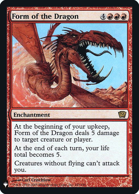 Form of the Dragon (Mystery Booster Retail Edition Foils) Damaged / Poor Foil