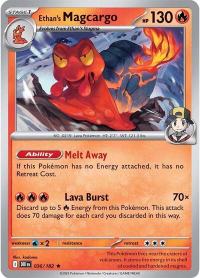 Ethan's Magcargo (SV10: Destined Rivals) Light Play Holofoil
