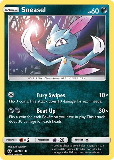Sneasel (SM - Celestial Storm) Light Play