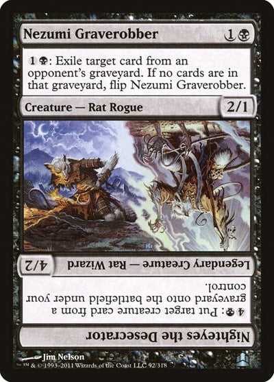 Nezumi Graverobber / Nighteyes the Desecrator (Commander) Light Play