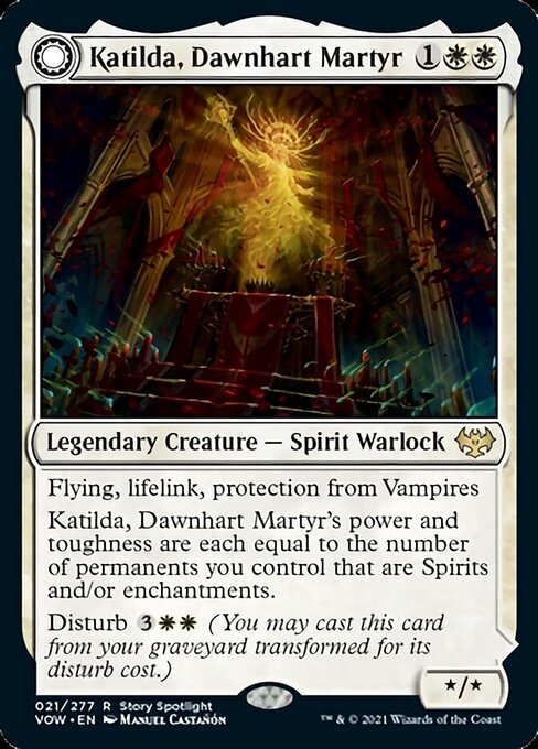 Katilda, Dawnhart Martyr / Katilda's Rising Dawn (Innistrad: Crimson Vow) Light Play