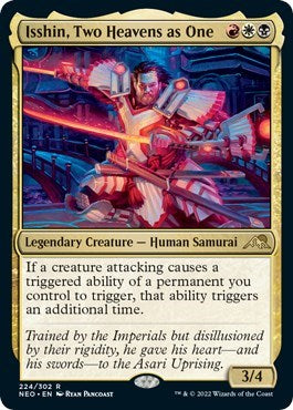 Isshin, Two Heavens as One (Kamigawa: Neon Dynasty) Light Play Foil