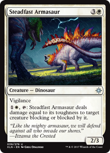 Steadfast Armasaur (Ixalan) Light Play