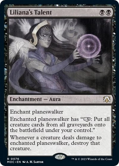Liliana's Talent (Commander: March of the Machine) Light Play