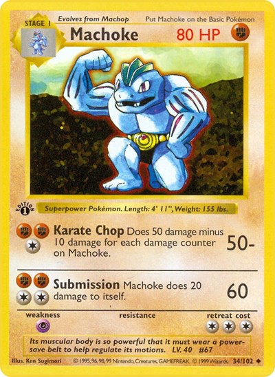 Machoke (Base Set (Shadowless)) Light Play Unlimited