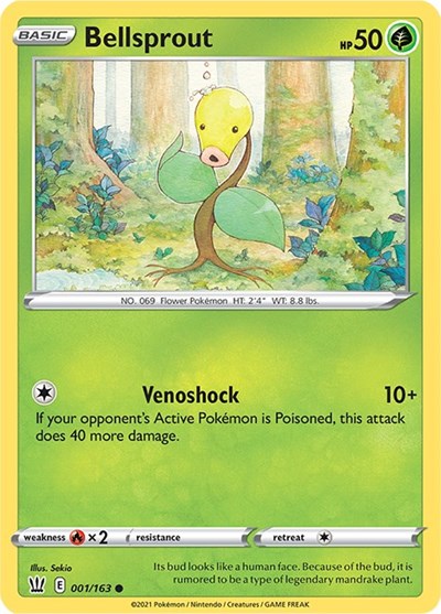 Bellsprout (SWSH05: Battle Styles) Light Play Reverse Holofoil