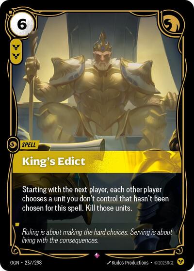 King's Edict (Origins) Light Play Foil