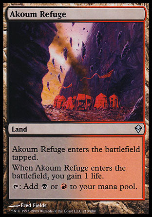 Akoum Refuge (Zendikar) Light Play Foil