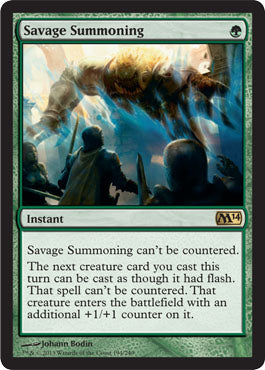 Savage Summoning (Magic 2014 Core Set) Medium Play